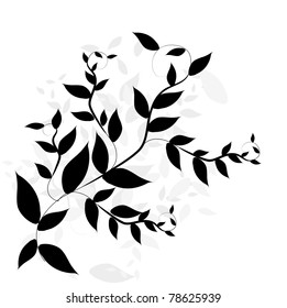 Abstract floral background. Vector.