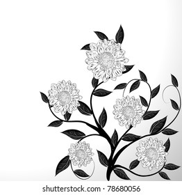 Abstract floral background. Vector.