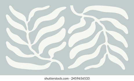Abstractas Vector de fondo floral. Botánica, plantas tropicales, flor, ramas de hojas, hojas. Diseño de follaje para Anuncio, estampados, decoración, arte de la pared, decoración.
