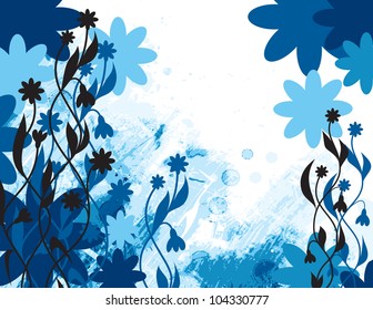 Abstract Floral Background. Vector Design. Eps10.