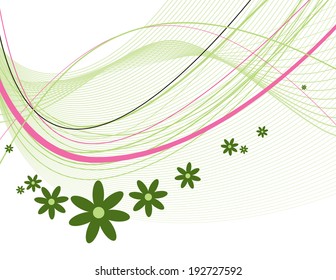 Abstract Floral Background. Vector Design.