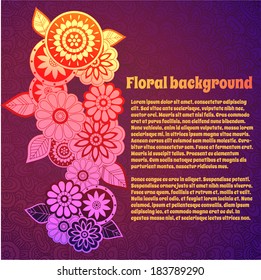 Abstract floral background. Vector eps10.