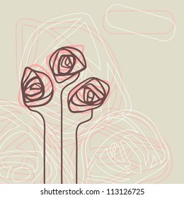 Abstract floral background. Vector flower element for design.