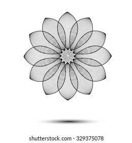 Abstract floral background. Vector flower element for design.