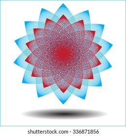 Abstract floral background. Vector flower element for design.