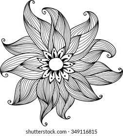 Abstract floral background. Vector flower. Element for design.