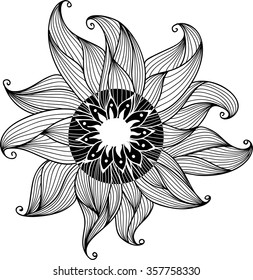 Abstract floral background. Vector flower dahlia. Element for design.