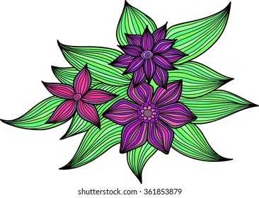 Abstract floral background. Vector flower. Element for design.