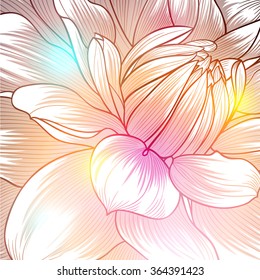 Abstract floral background. Vector flower dahlia. Element for design.