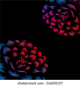 Abstract floral background. Vector flower dahlia. Element for design.