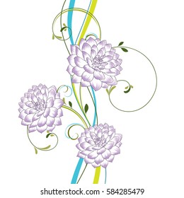 Abstrakter floraler Hintergrund. Vektorblume Dahlia. Element für Design. Vektorgrafik