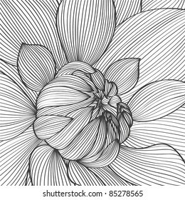 Abstract floral background. Vector flower dahlia. Element for design