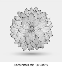 Abstract floral background. Vector flower dahlia. Element for design.