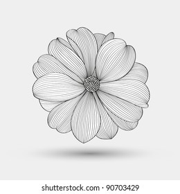 Abstract floral background. Vector flower dahlia. Element for design.