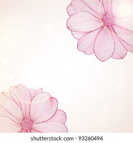 Abstract floral background. Vector flower dahlia. Element for design.