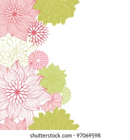 Abstract floral background. Vector flower element for design.