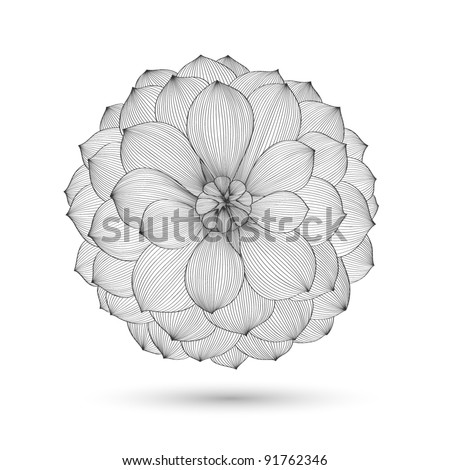 Abstract floral background. Vector flower dahlia. Element for design.