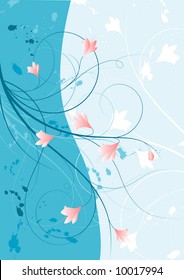 Abstract floral background. Vector illustration.
