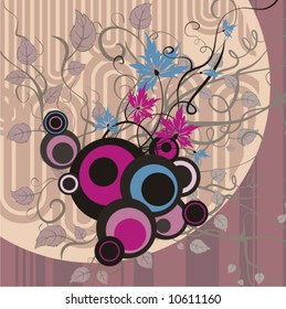 Abstract floral background, vector illustration series.