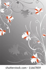 Abstract floral background. Vector illustration.
