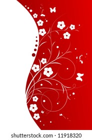 Abstract floral background. Vector illustration.