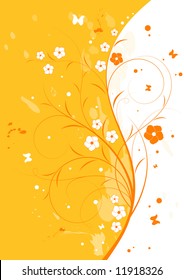 Abstract floral background. Vector illustration.