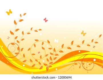 Abstract floral background. Vector illustration.