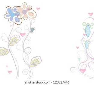 abstract floral background. Vector illustration