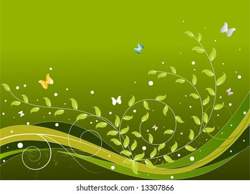 Abstract floral background. Vector illustration.