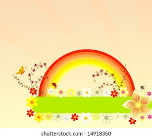 Abstract floral background vector illustration