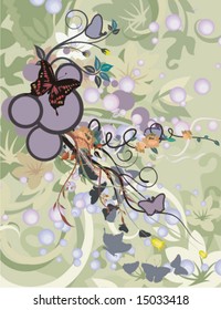 Abstract floral background, vector illustration series.