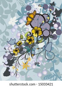 Abstract floral background, vector illustration series.