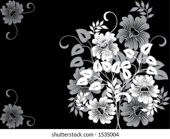 Abstract floral background, vector illustration