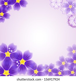 Abstract floral background, vector illustration