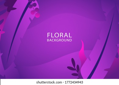 Abstract Floral background Vector illustration in trendy flat style 