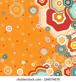 Abstract floral background, vector illustration