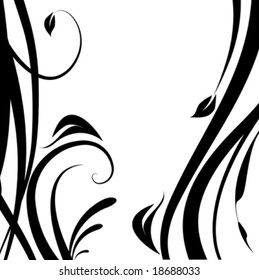 Abstract floral background, vector illustration