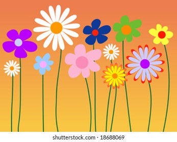 Abstract floral background, vector illustration