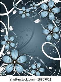 Abstract floral background. Vector illustration for design.