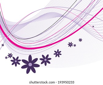 Abstract Floral Background. Vector Illustration.