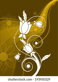 Abstract Floral Background. Vector Illustration.