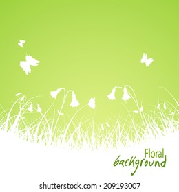 Abstract floral background, vector illustration