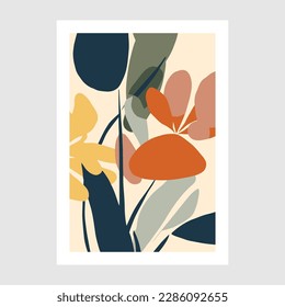 Abstract floral background. Vector illustration. Design for poster, card, invitation, brochure. Wall Art Pint Poster