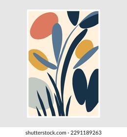 Abstract floral background. Vector illustration for design, print and web.wall art print