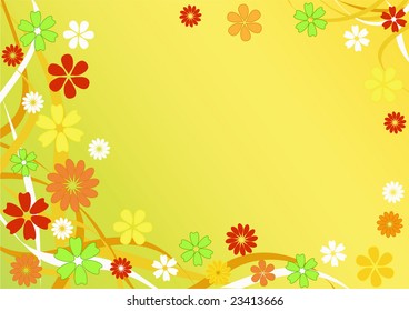 Abstract floral background. Vector illustration.