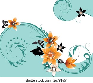 abstract floral background. vector illustration