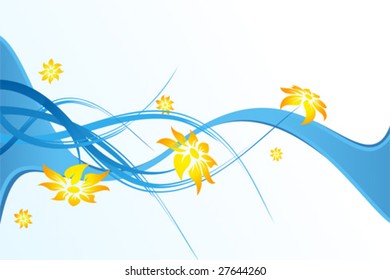 Abstract Floral Background. Vector illustration. Abstract Pattern.