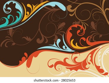 abstract floral background. vector illustration