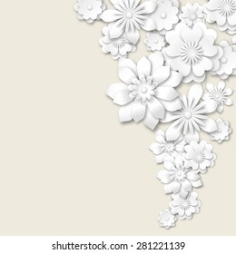 abstract floral background, vector illustration, eps 10 with transparency and gradient meshes