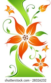 Abstract Floral Background. Vector illustration. Abstract Pattern.